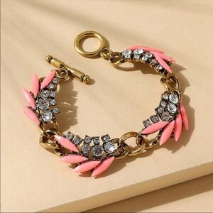 European and American mixed media retro style gemstone bracelet NWT